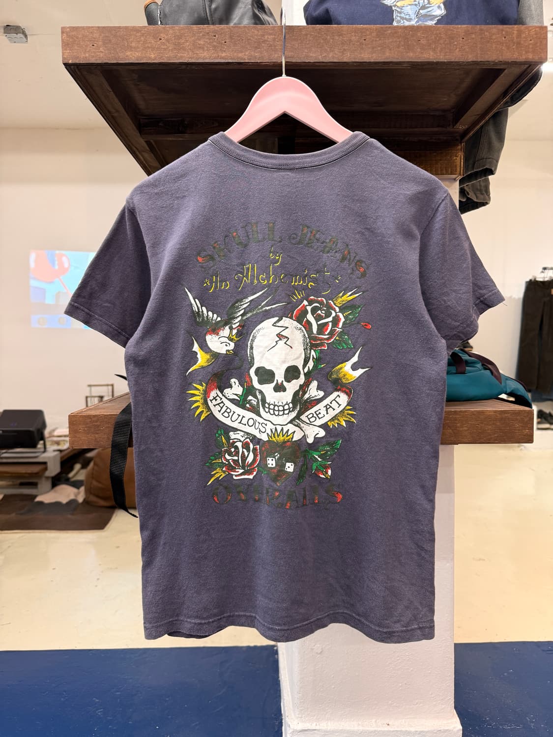 Skull Jeans Y2K 펑크 스컬진 해골 반팔티 상품이미지5