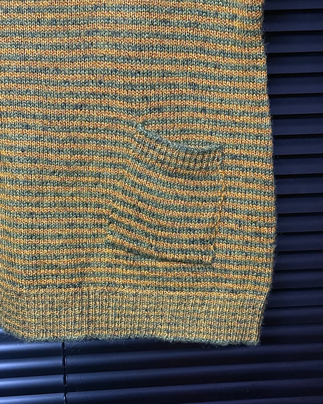 일본 스트라이프 니트 카울넥 반팔 니트 울 혼방 에스닉 웨스턴 갸루 로리 상품이미지3