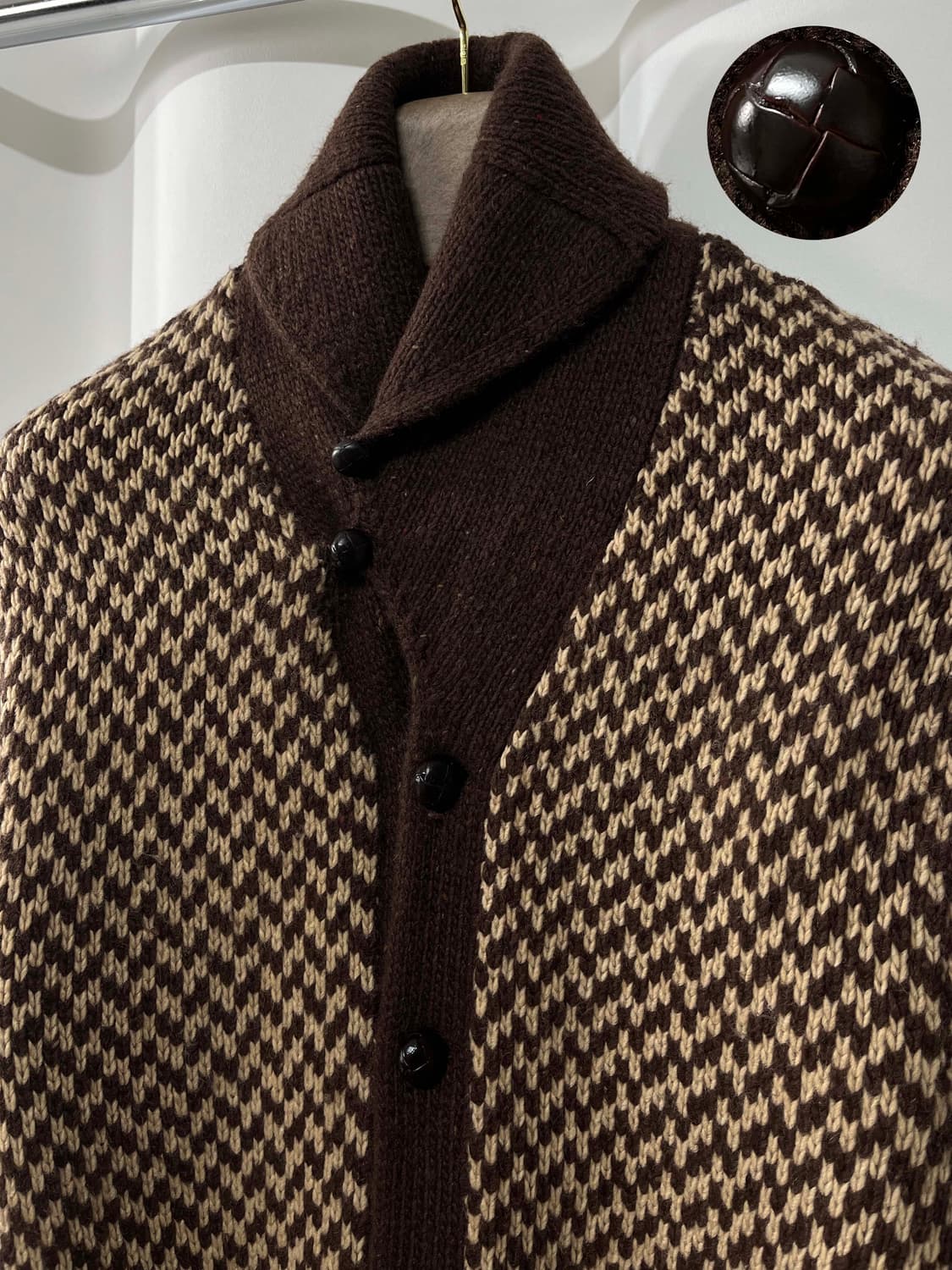 폴로 랄프로렌 버드아이 도네갈 캐시미어 울 셔들 니트 자켓 상품이미지4