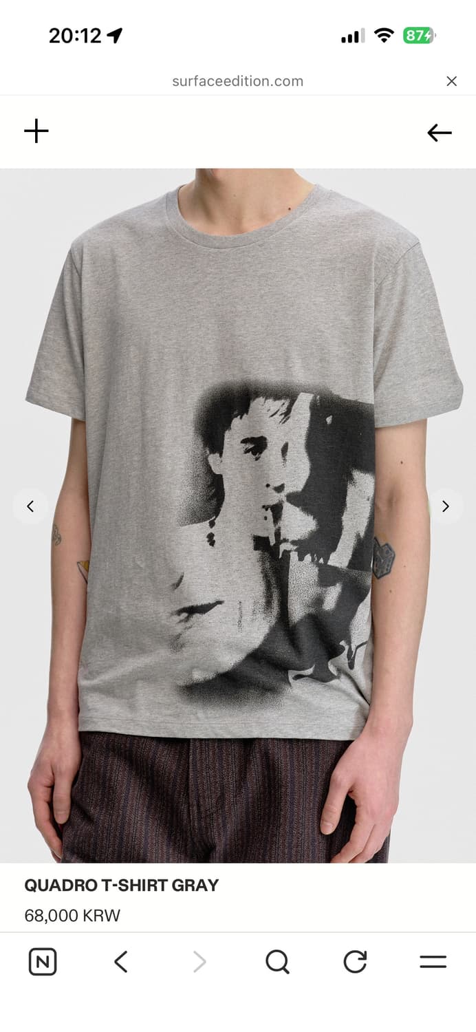 (s) 서피스에디션 QUADRO T-SHIRT GRAY 상품이미지1