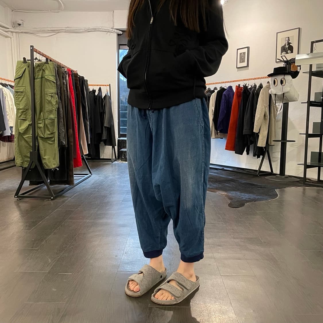 요지야마모토 뿌르옴므 데님 사루엘 팬츠 상품이미지4