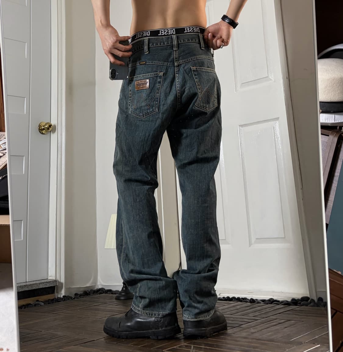 Wrangler 일본판 스트레이트 데님 팬츠 상품이미지3