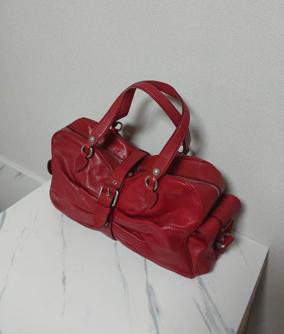 모스키노 Moschino 빈티지 레드 빅 토트 숄더백 상품이미지2