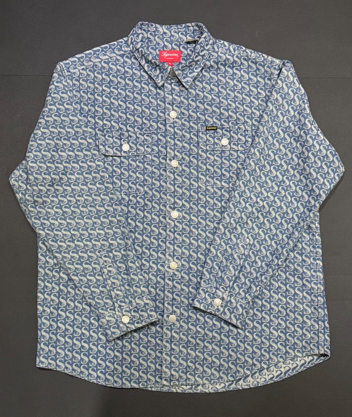 [XL] 슈프림 21FW 모노그램 데님 셔츠 상품이미지2