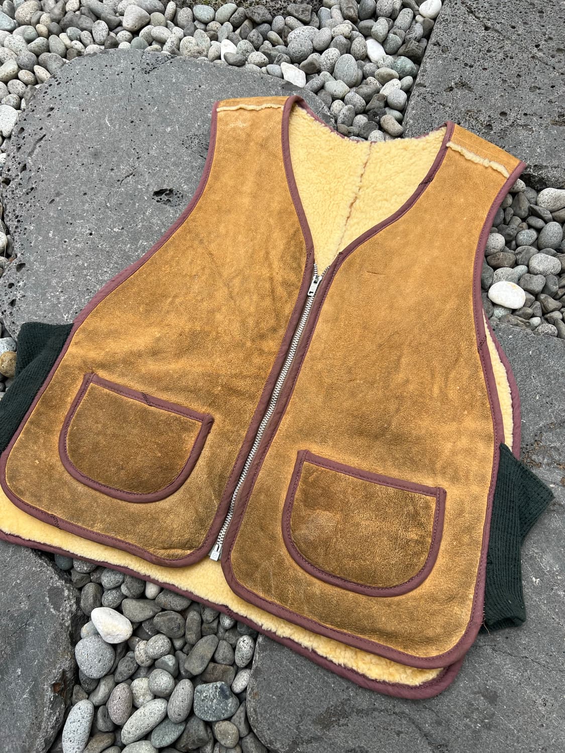 1970s VINTAGE MILITARY SHEARLING 쉐르파베스트 상품이미지5