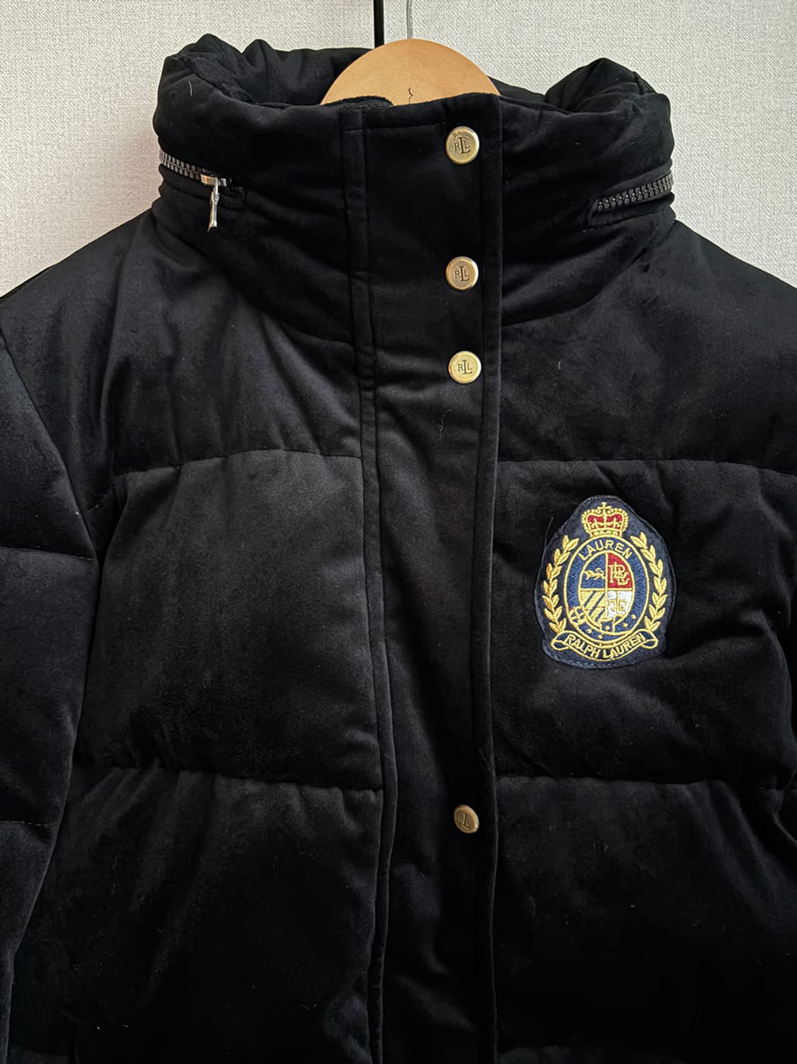 랄프로렌 빅로고 벨벳 패딩 상품이미지2