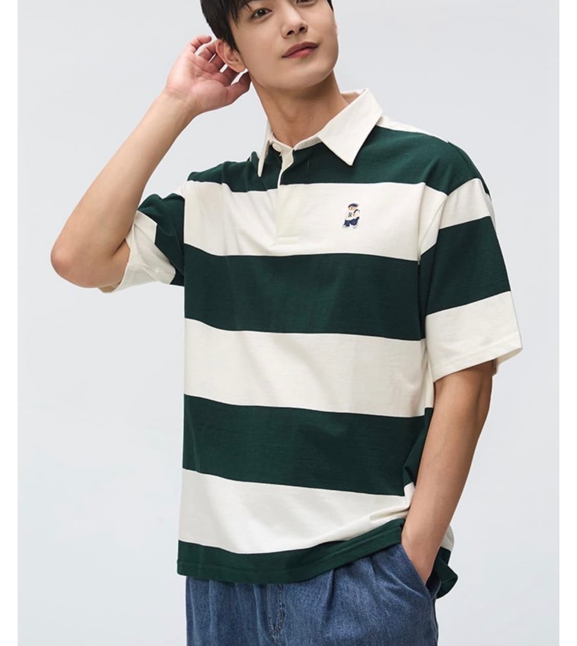 스파오 우디 럭비 반팔 티셔츠 90 상품이미지1