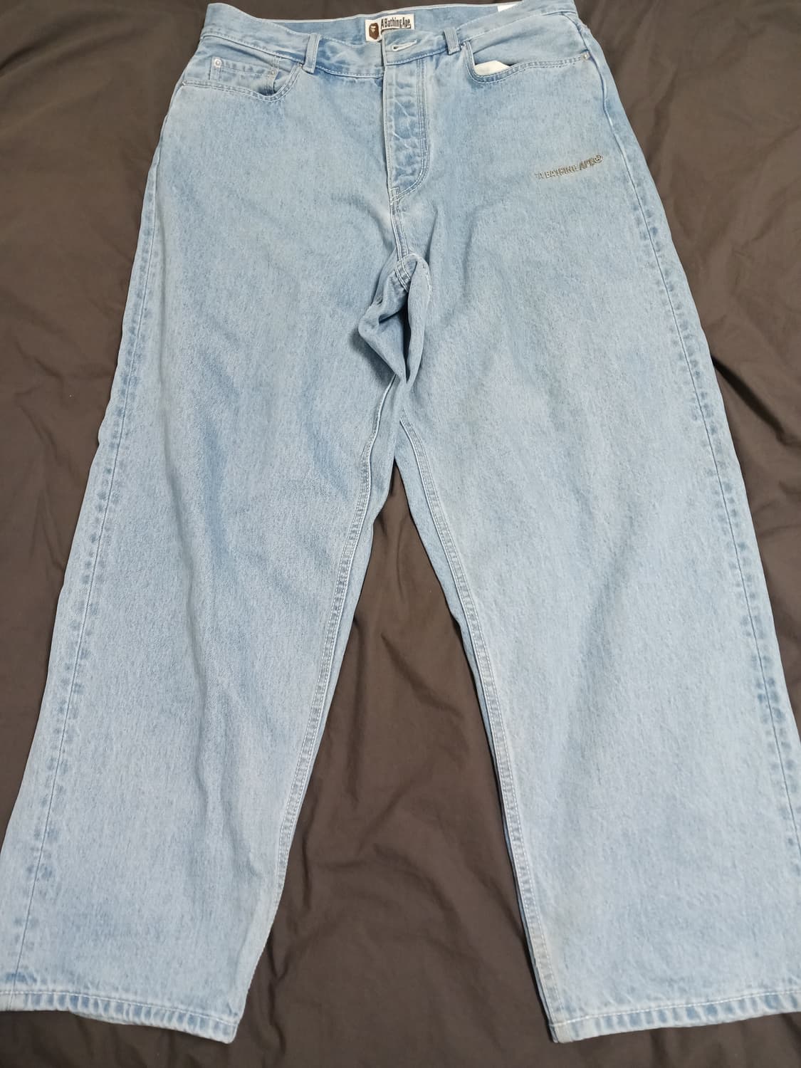 정품 베이프 스타패치 바지 데님팬츠 배기바지 상품이미지2