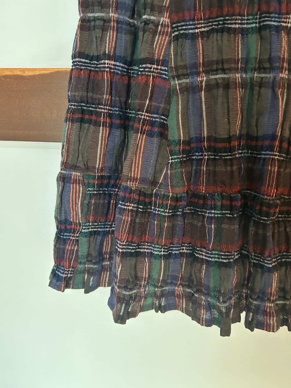 플리츠 체크 롱스커트  상품이미지3