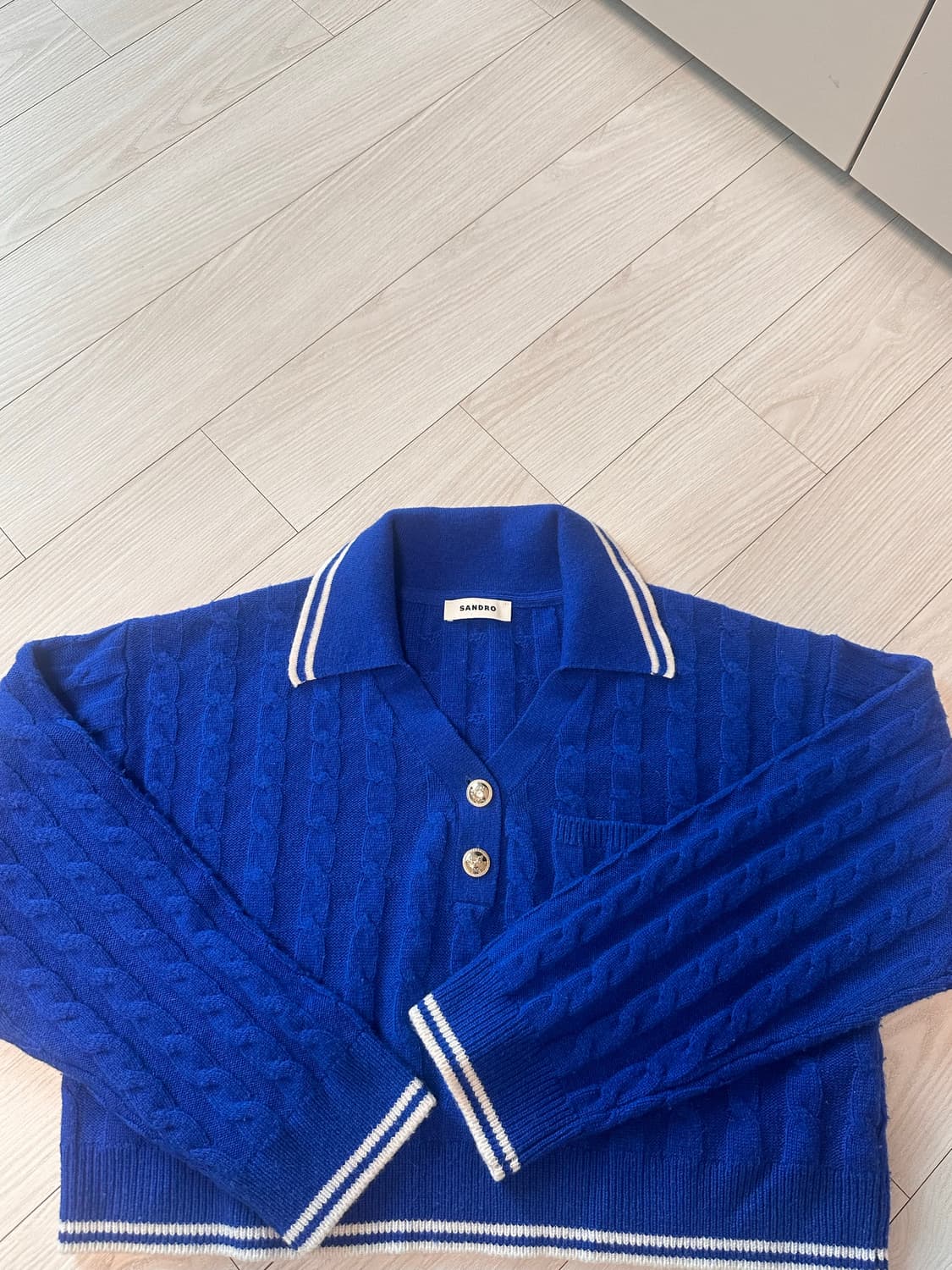 산드로 크롭 니트(나는솔로 송해나 착용) 상품이미지6