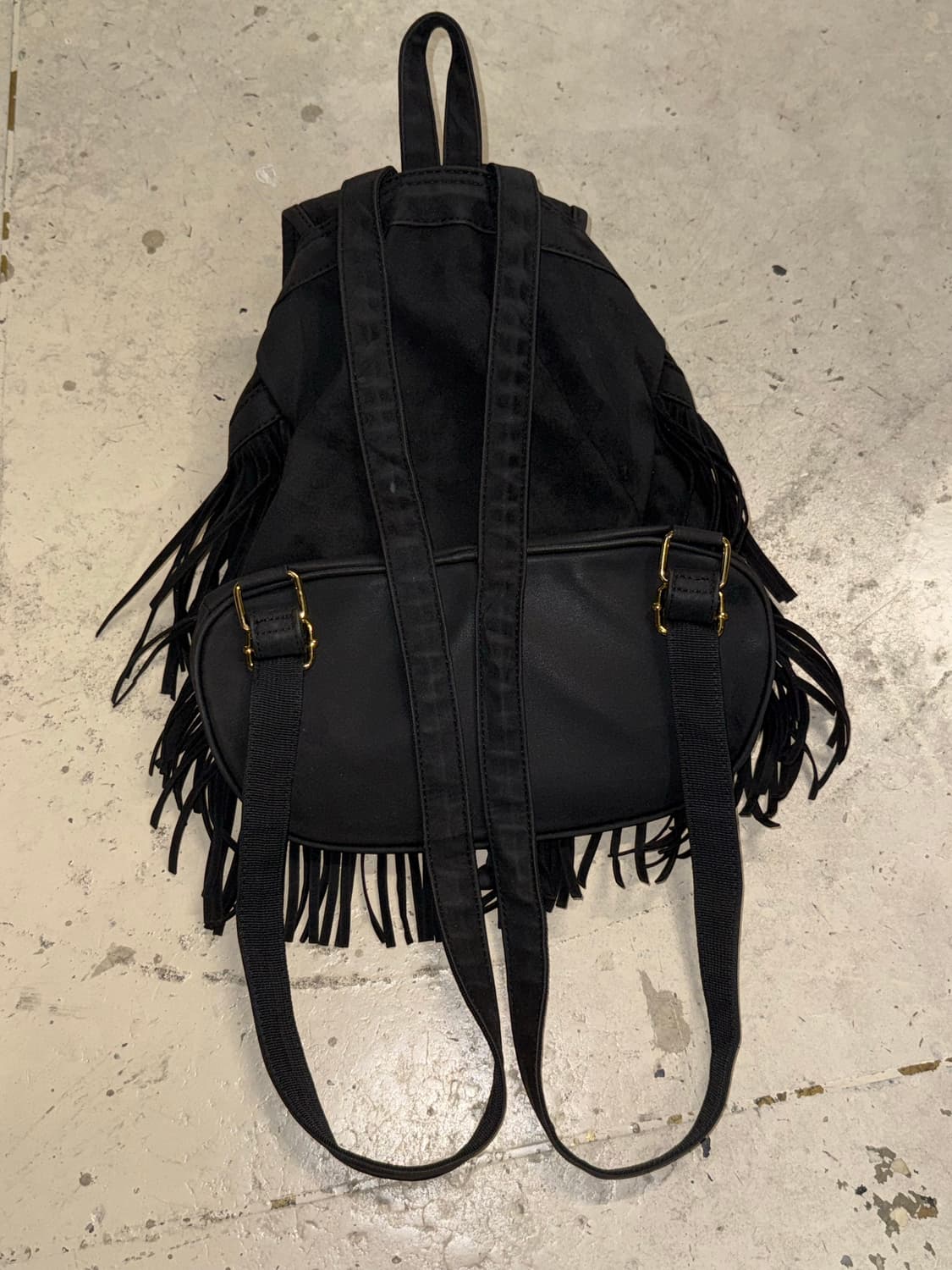 (착샷o)western tassel suede backpack 상품이미지5