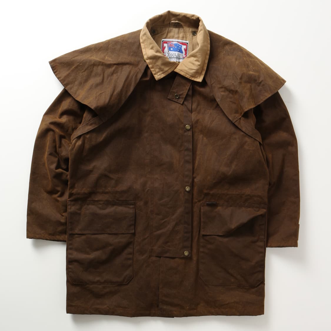 KOOLAH duster 브라운 왁스드 코트   상품이미지1