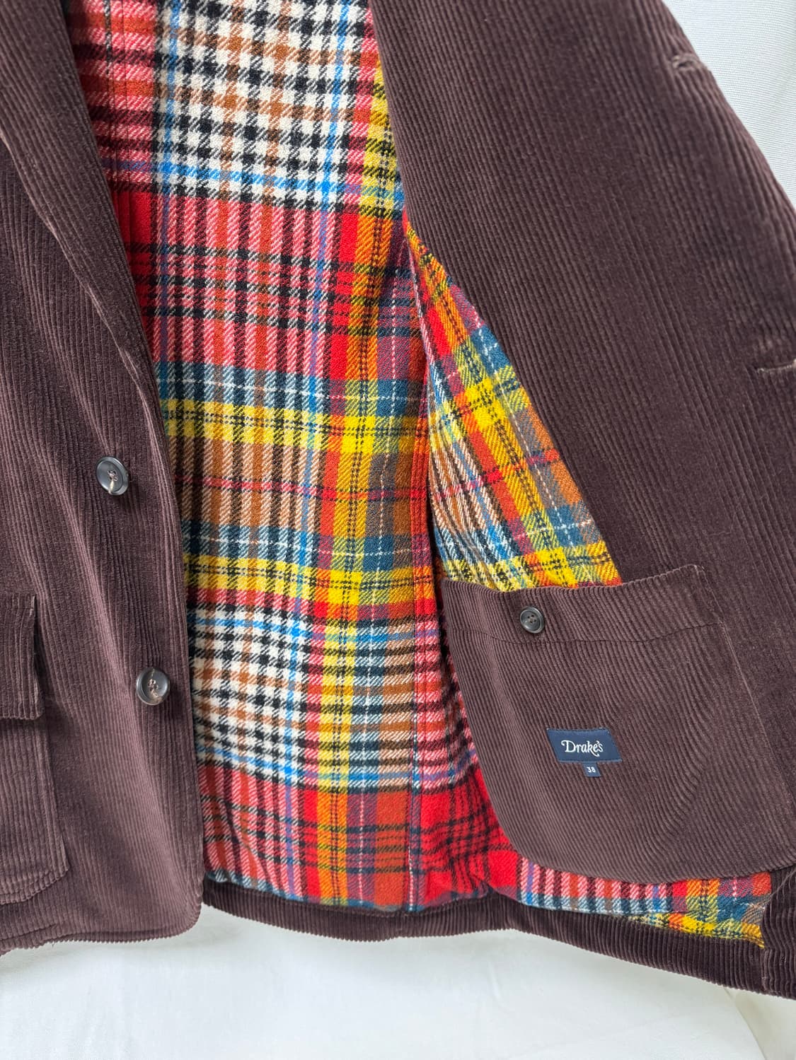 Drake's 드레익스 코듀로이 게임스 코트 브라운 38 상품이미지6