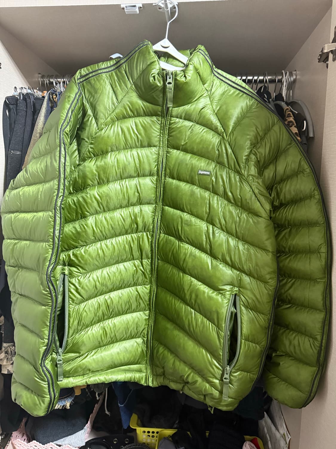 슈프림 마이크로 다운 자켓 올리브 M 상품이미지4