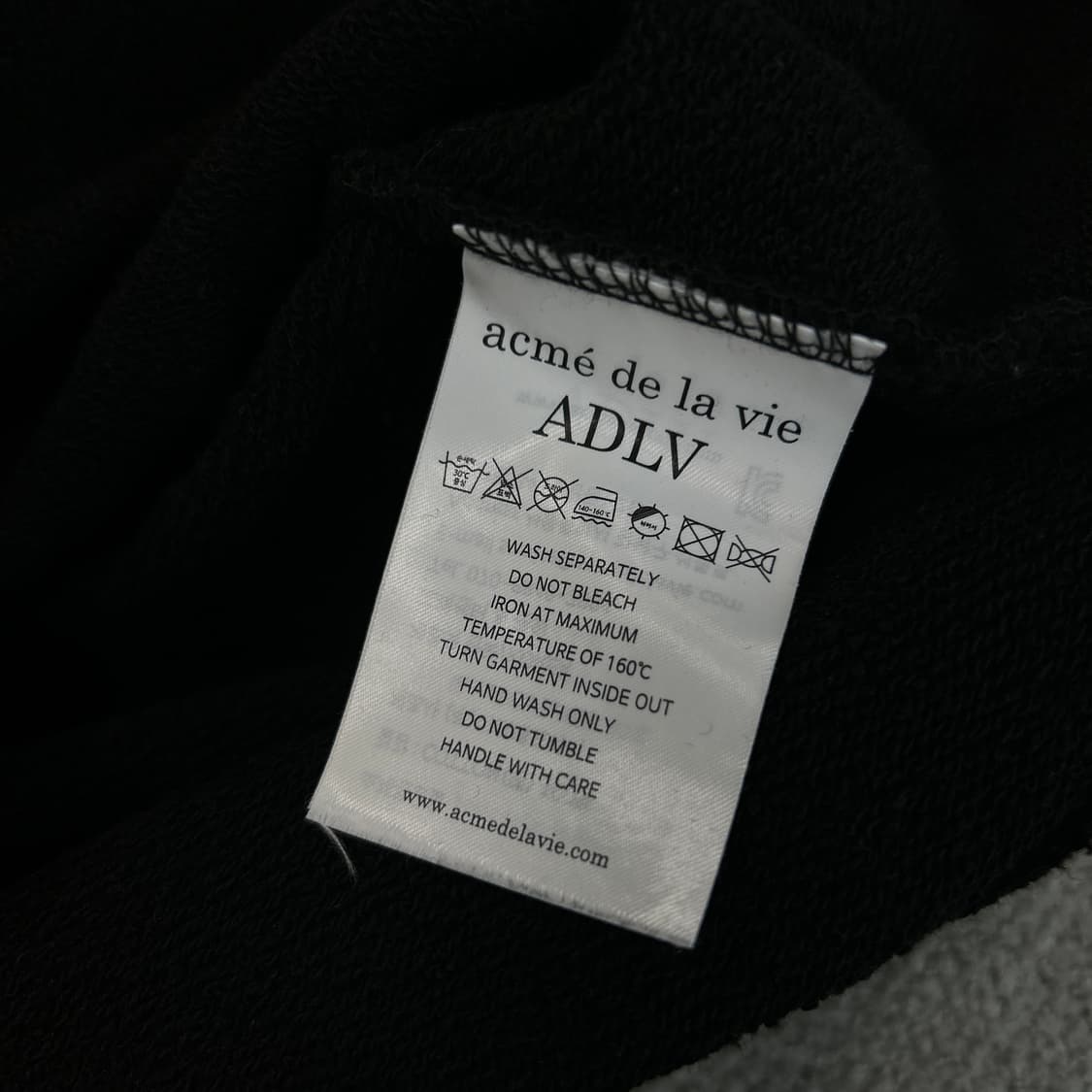 아크메드라비 ADLV 블랙 후드티 95-100 상품이미지3