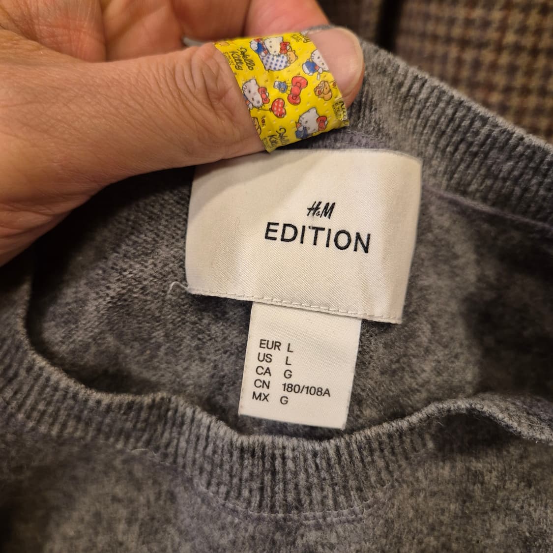 L. H&M 그레이 캐시미어 니트 상품이미지3