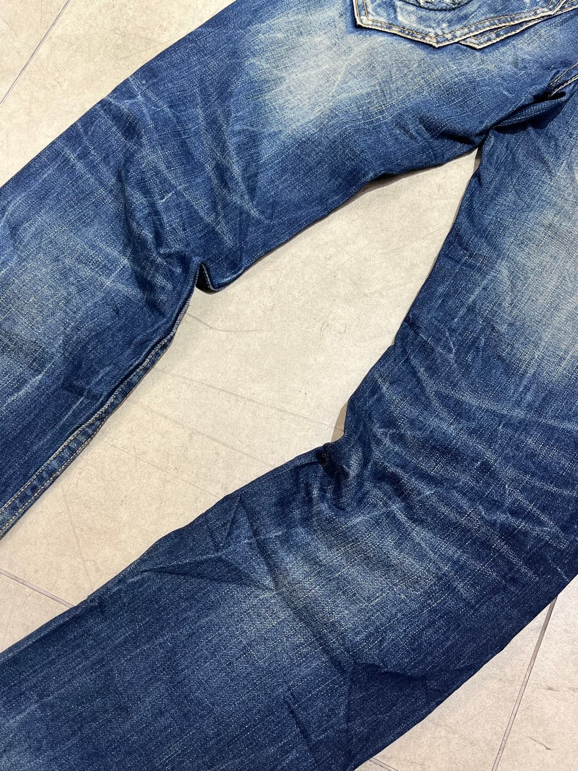 RED PEPPER 락펑크 천사 날개 자수 패치 와이드 데님 상품이미지5