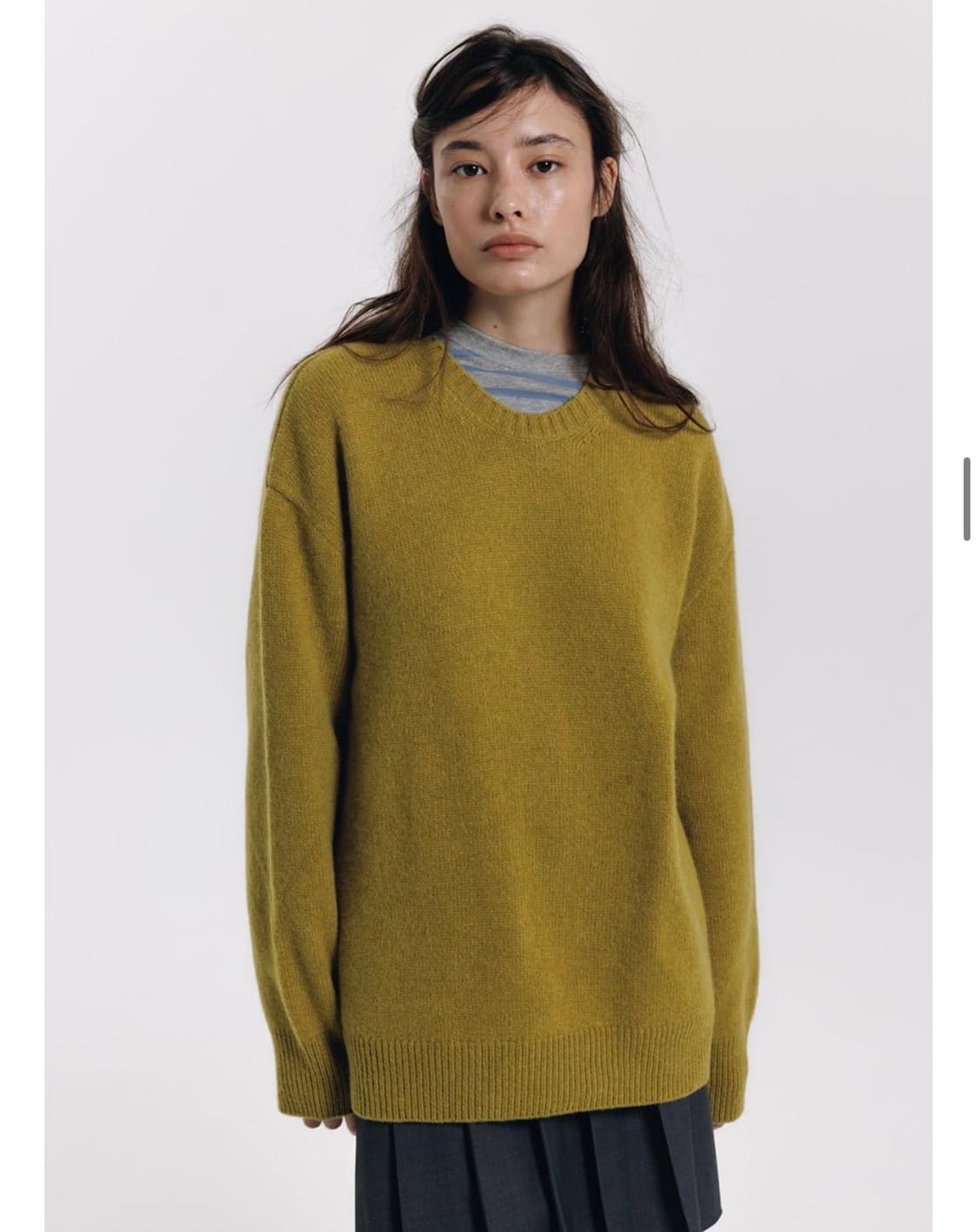 헤이그 haag a round knit olive 상품이미지4