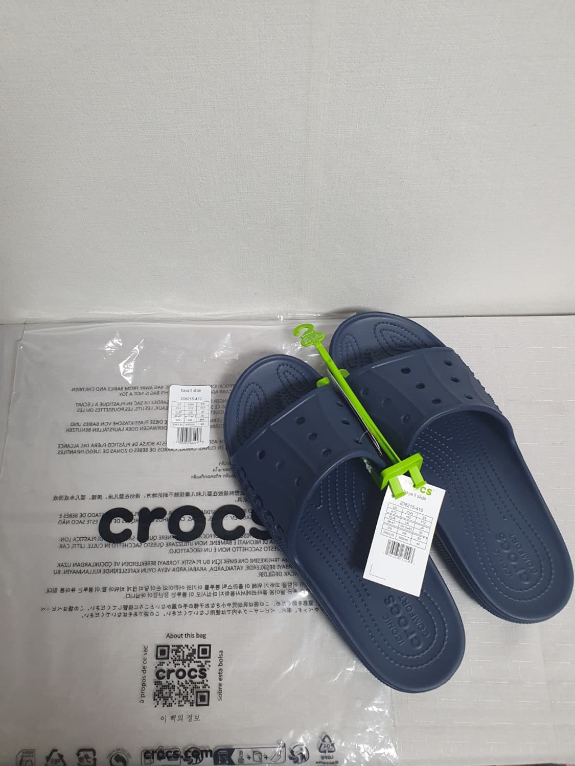 크록스 바야2 슬라이드 네이비 300mm 새상품 빅사이즈 슬리퍼 상품이미지1