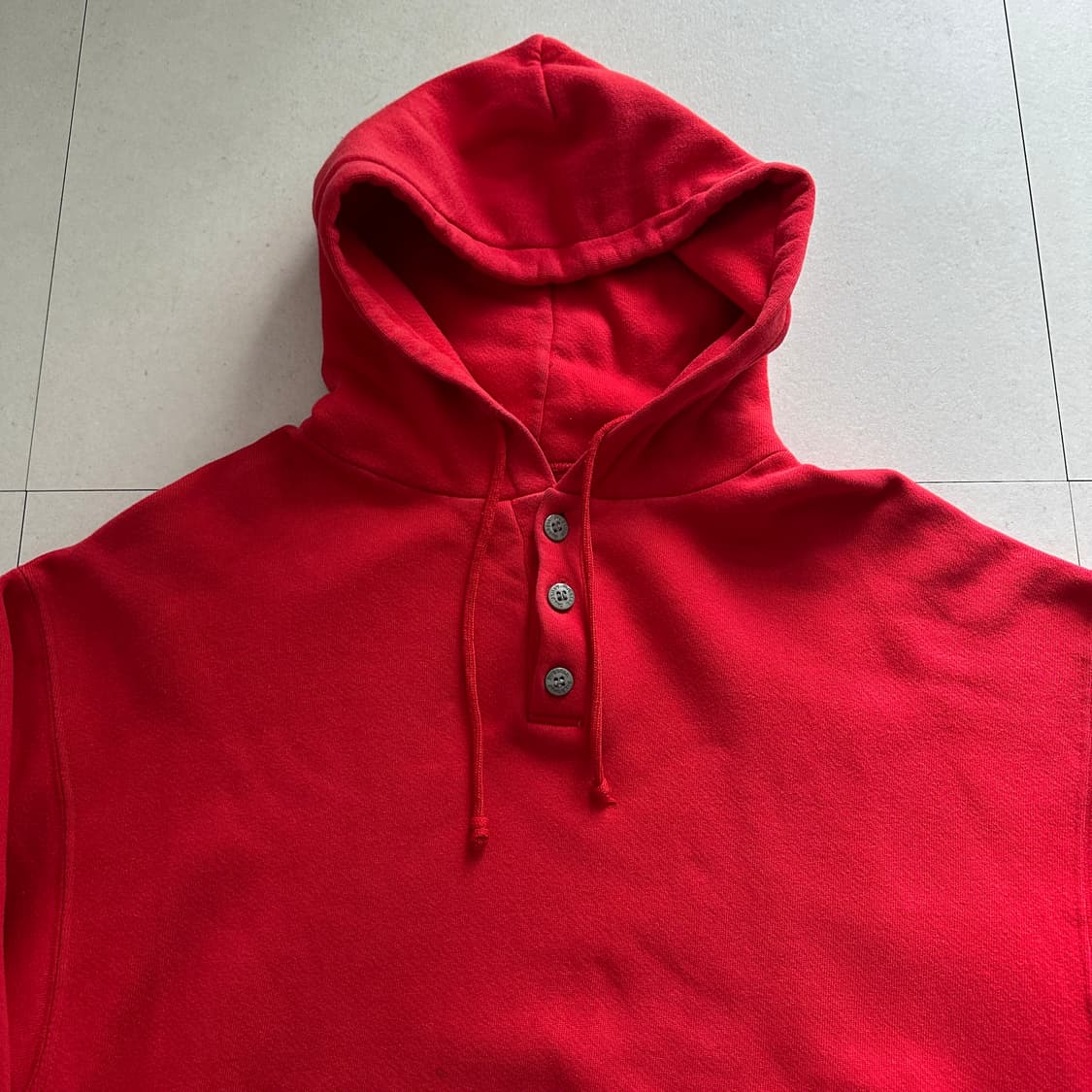 90s 러셀 하이코튼 헨리넥 후드티 XL MADE IN USA 상품이미지2