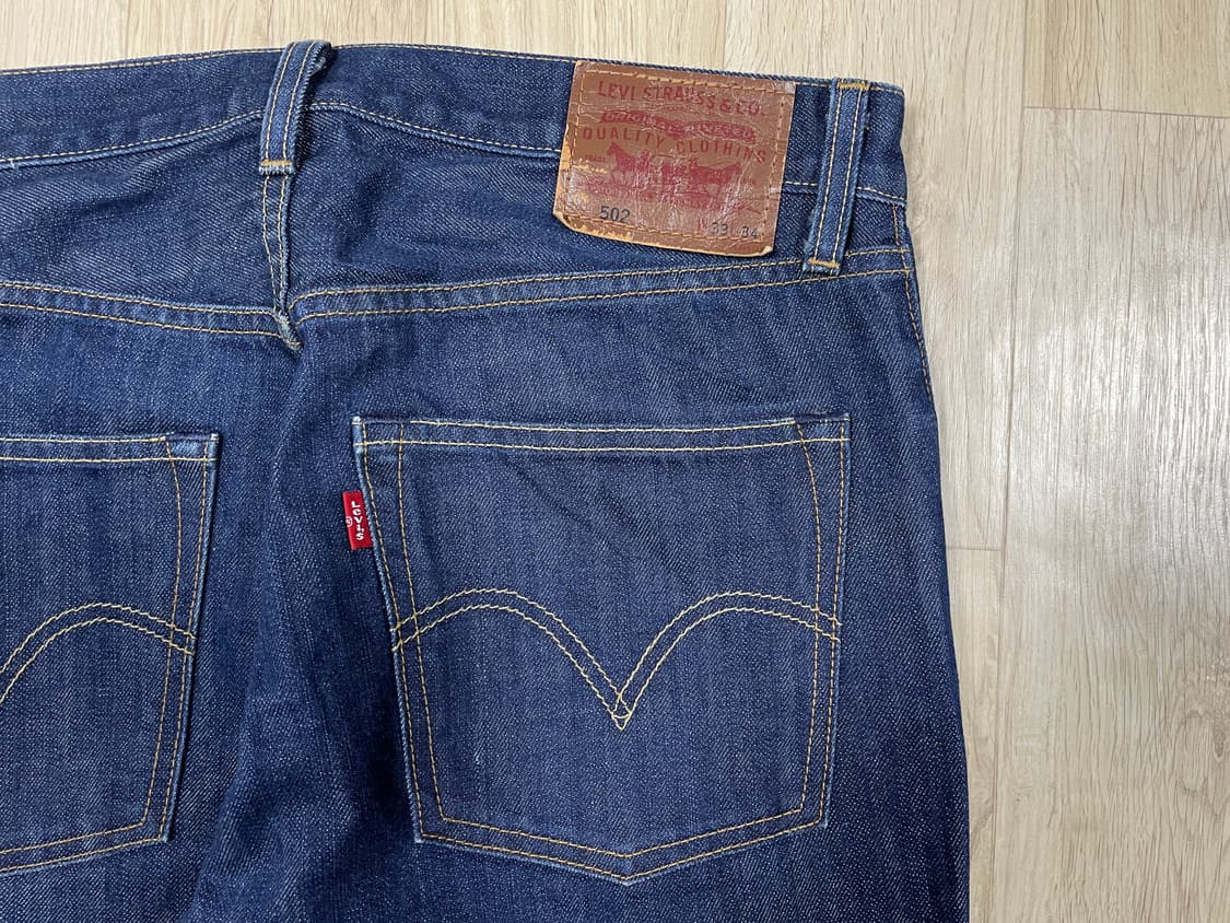 33) 00's 리바이스 매장판 502 일자핏 진청 데님팬츠 상품이미지9