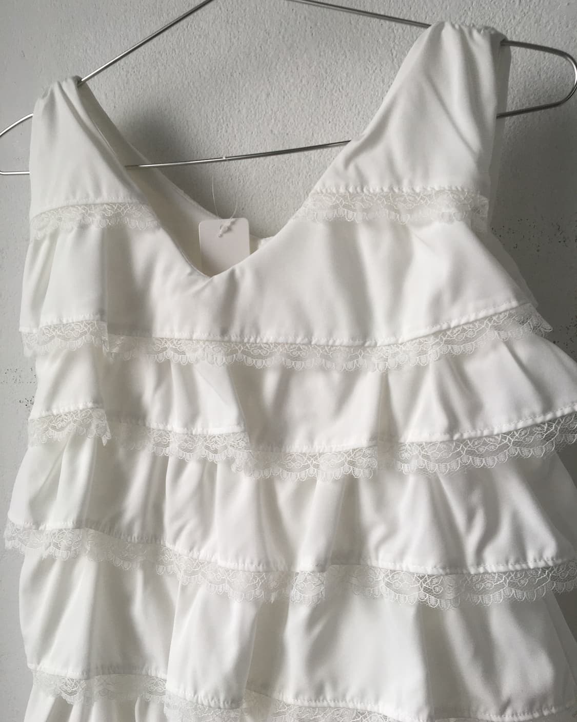 Lace trimming layer sleeveless onepiece 상품이미지4