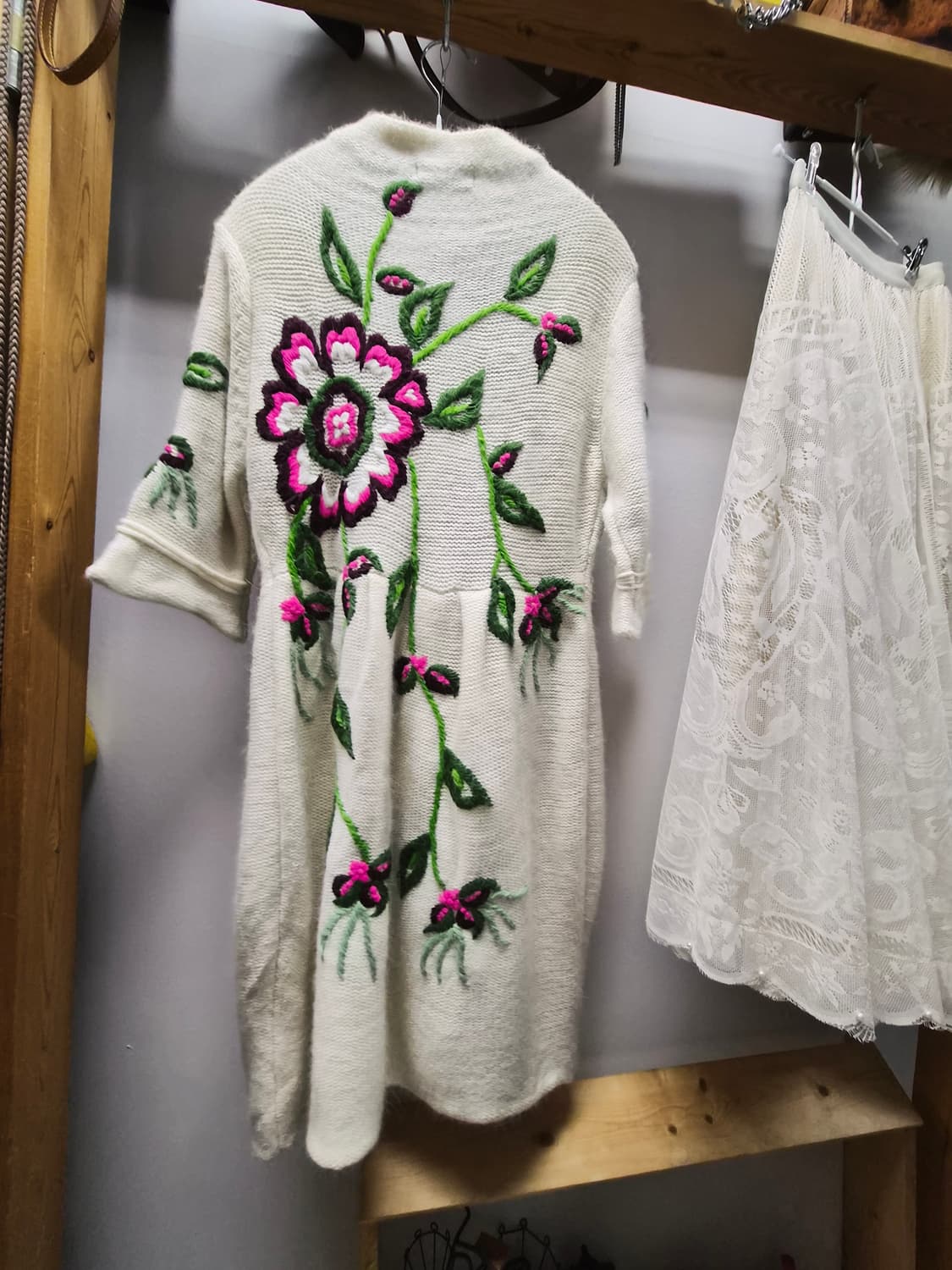 수입 입체자수 니트코트&롱가디건 2.수입 진주 레이스 샤 스커트 상품이미지5