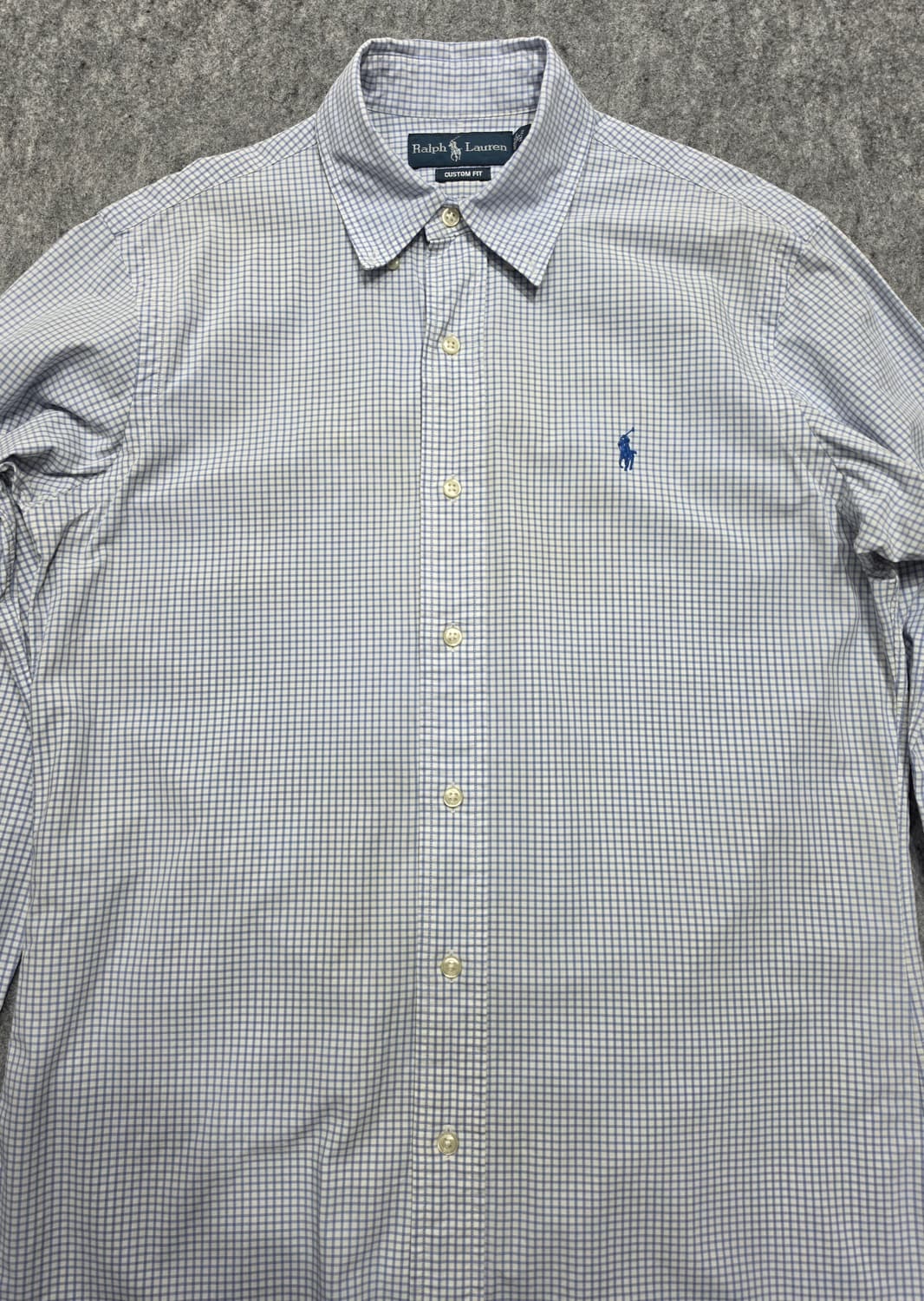 폴로 랄프로렌 커스컴핏 잔체크 셔츠 15 32/33 상품이미지4