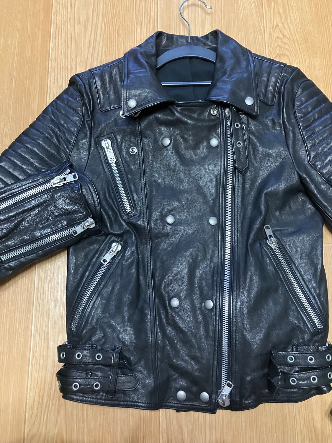 vtg  punk mood leather rider jacket 상품이미지5