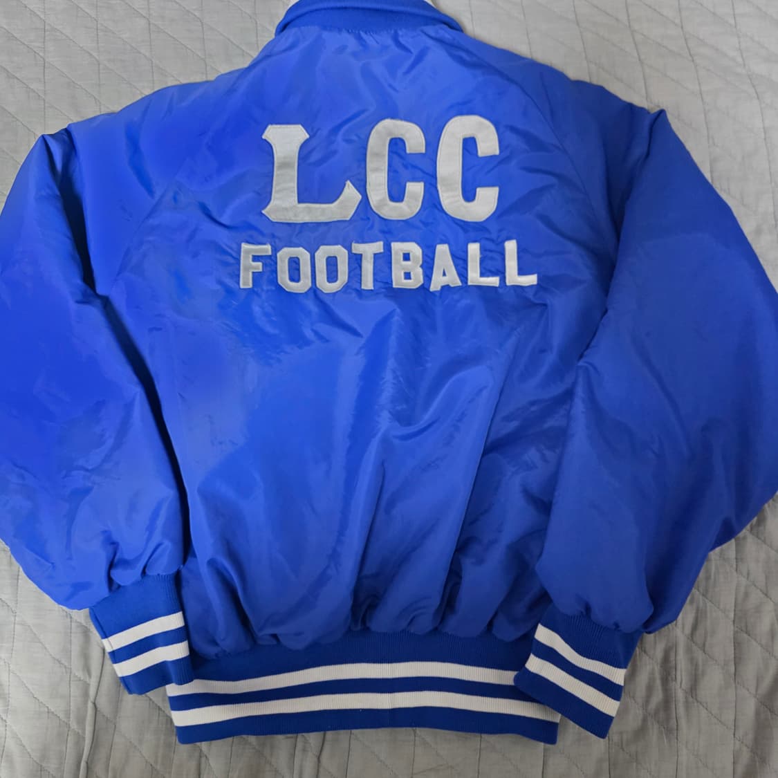 [L] 80s 빈티지 LCC 풋볼 블루 야구 점퍼 상품이미지1
