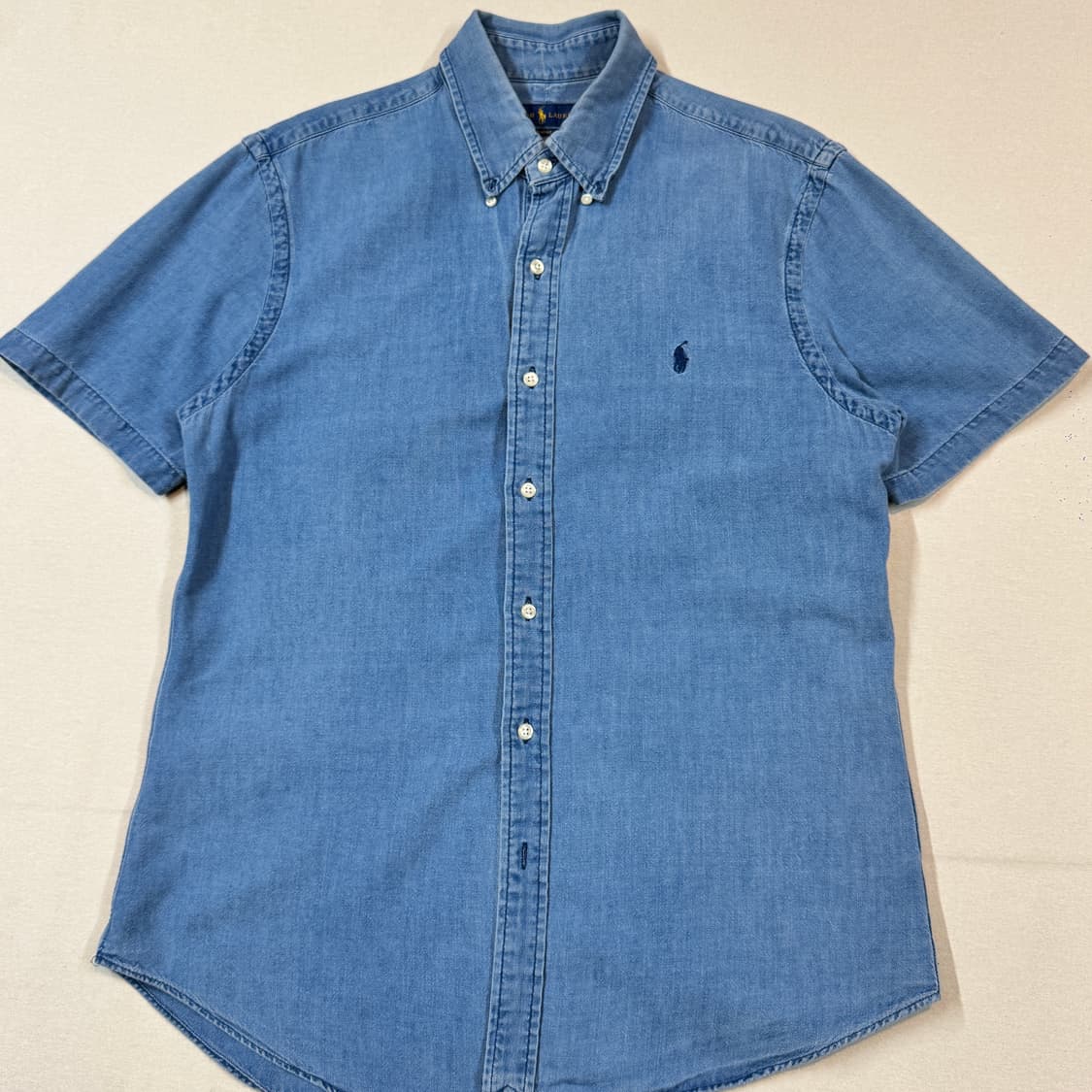 L) 폴로 랄프로렌 인디고 데님 반팔 셔츠 상품이미지2