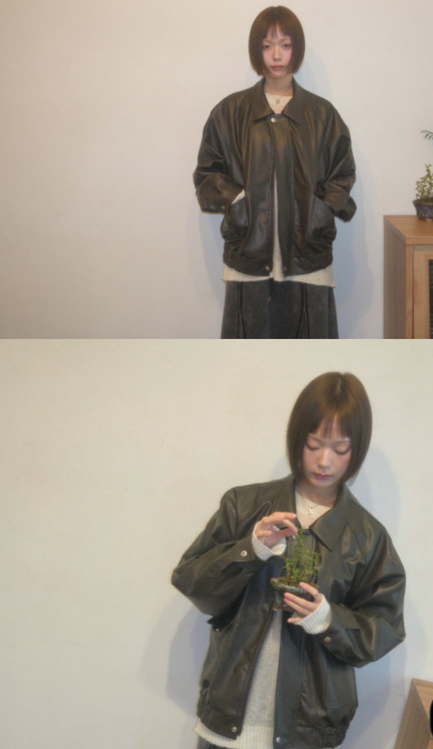 ason 애즈온 RILT LEATHER JACKET / BROWN 상품이미지2