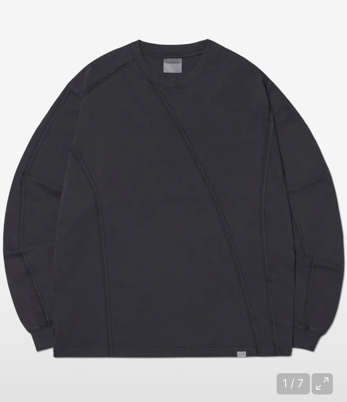 노매뉴얼 롱슬리브 L washed black 상품이미지2
