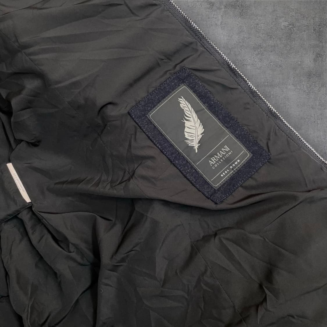 아르마니 꼴레지오니  딥네이비 구스다운  롱패딩 롱다운코트 42 상품이미지6