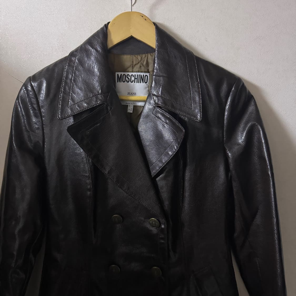 모스키노 여성 가죽느낌 폴리 트렌치 코트 (44정도) 상품이미지3