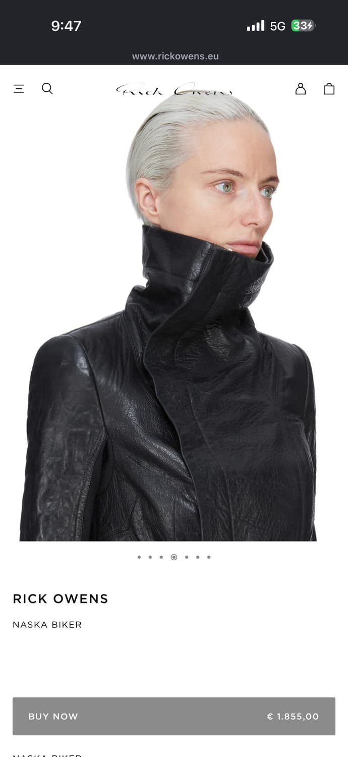 릭오웬스 나스카 레더 자켓 38 상품이미지4