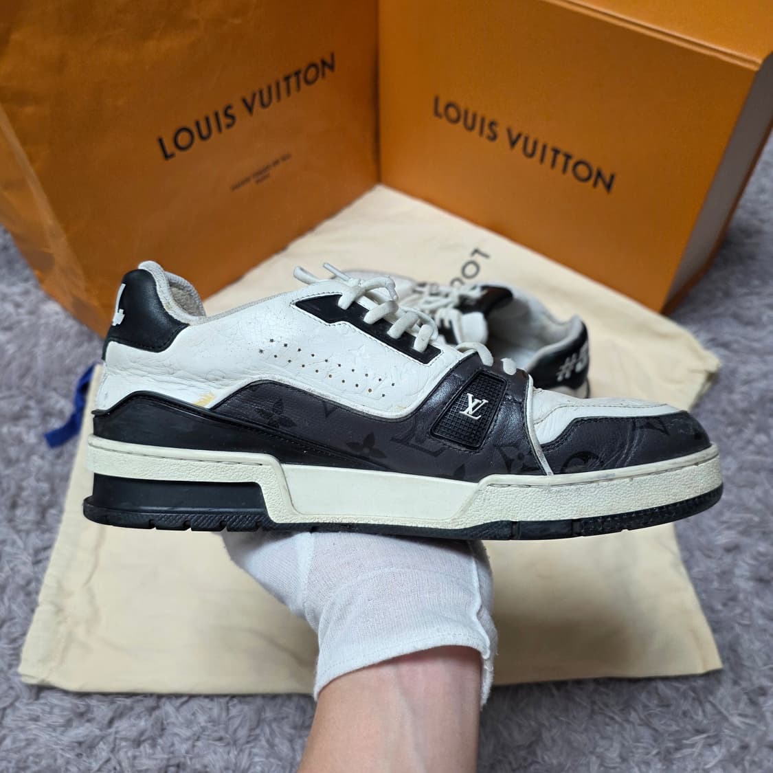 {클로젯}[6.5]루이비통 LV 트레이너 #54 스니커즈 블랙 상품이미지5