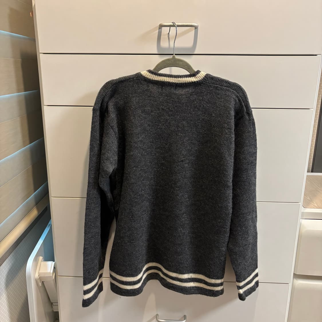 BEAMS 빔즈 V넥 크리켓 울 100 스웨터 M 상품이미지5