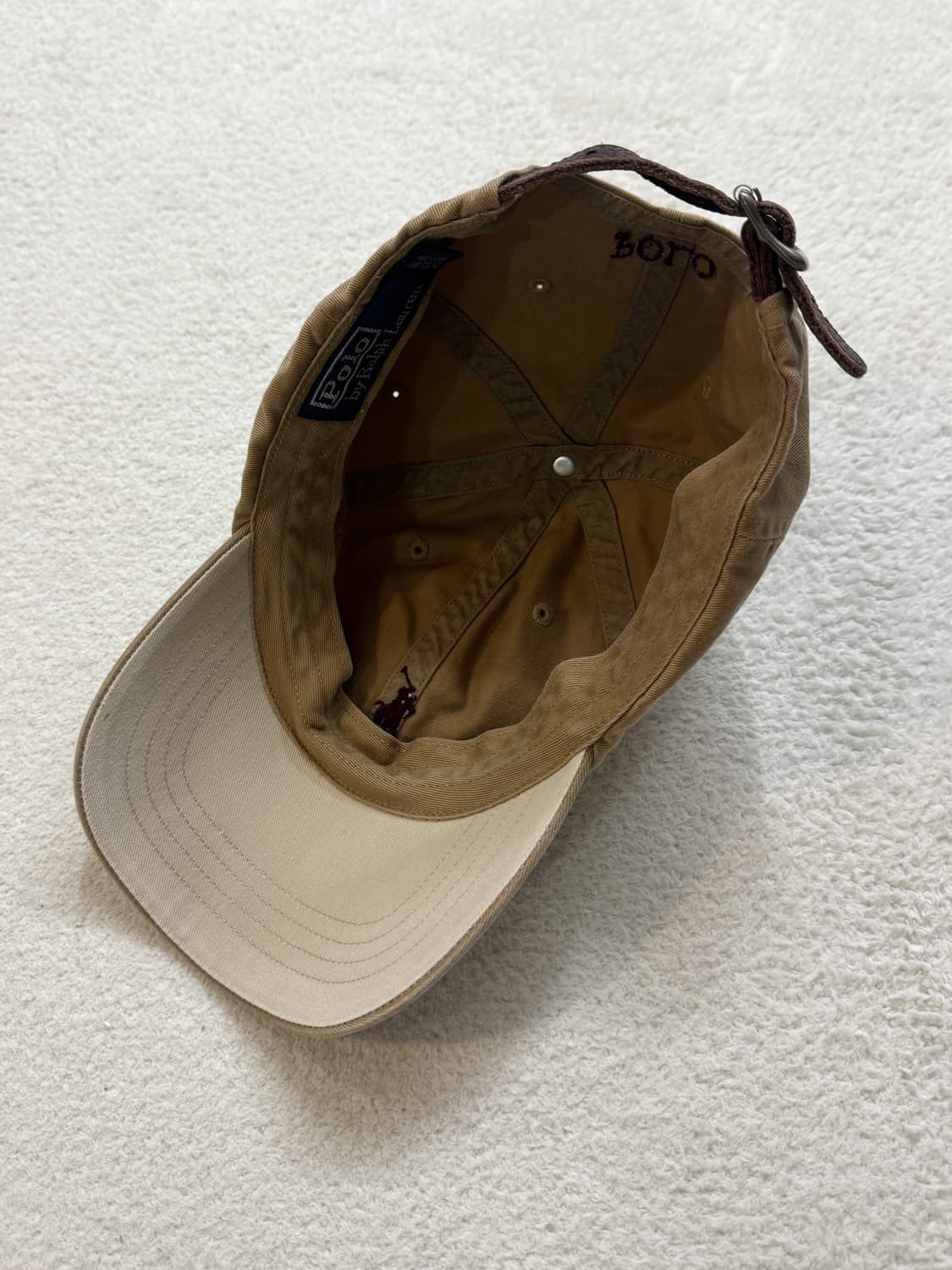 폴로 베이지 볼캡 모자 상품이미지4