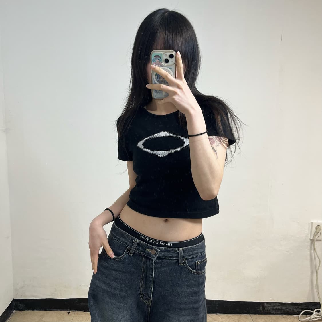 MISCHIEF black rhombus crop tee 상품이미지1