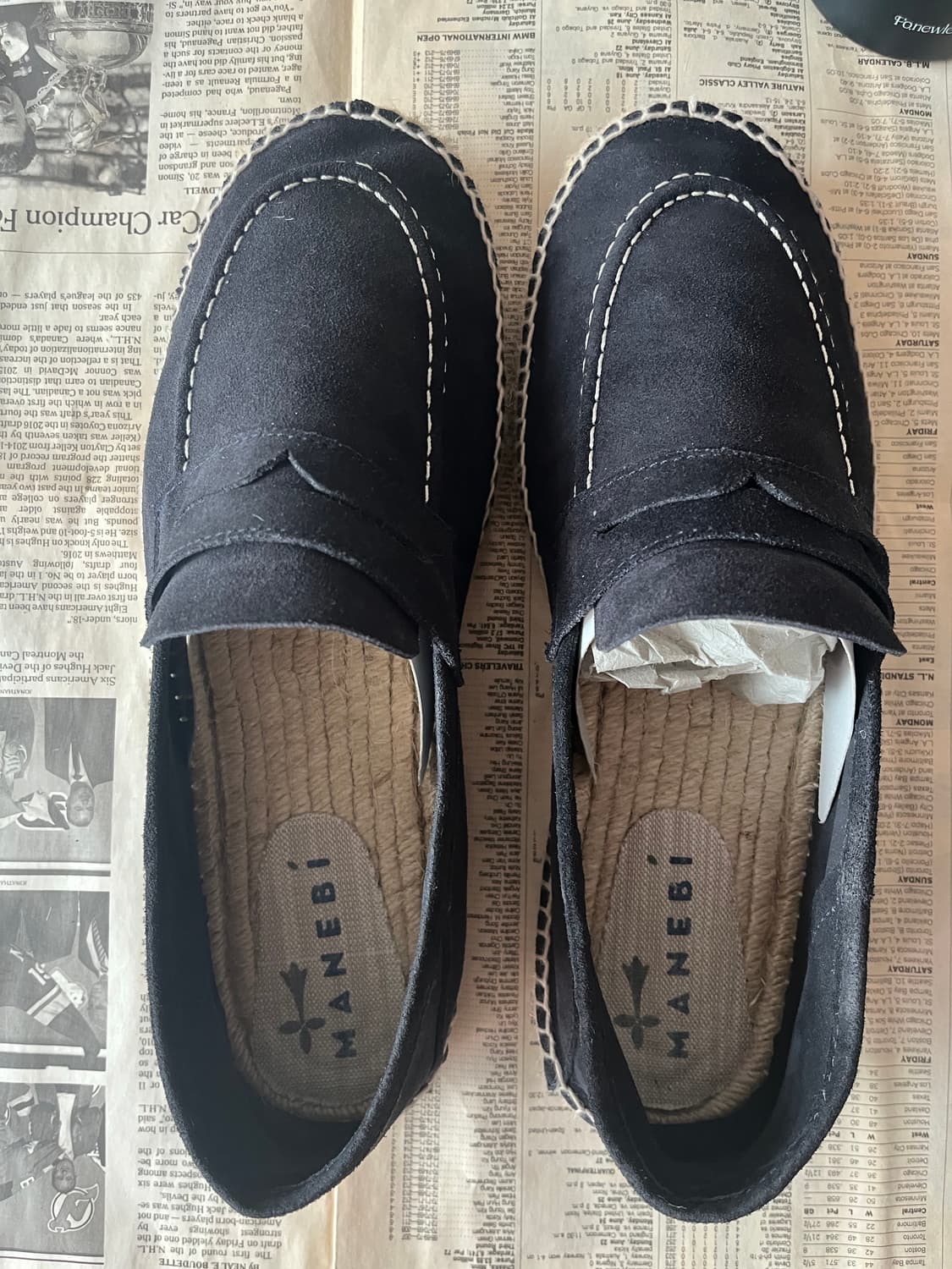 마네비(MANEBI) 스웨이드 에스파드류 네이비 (43사이즈/풀구성) 상품이미지5