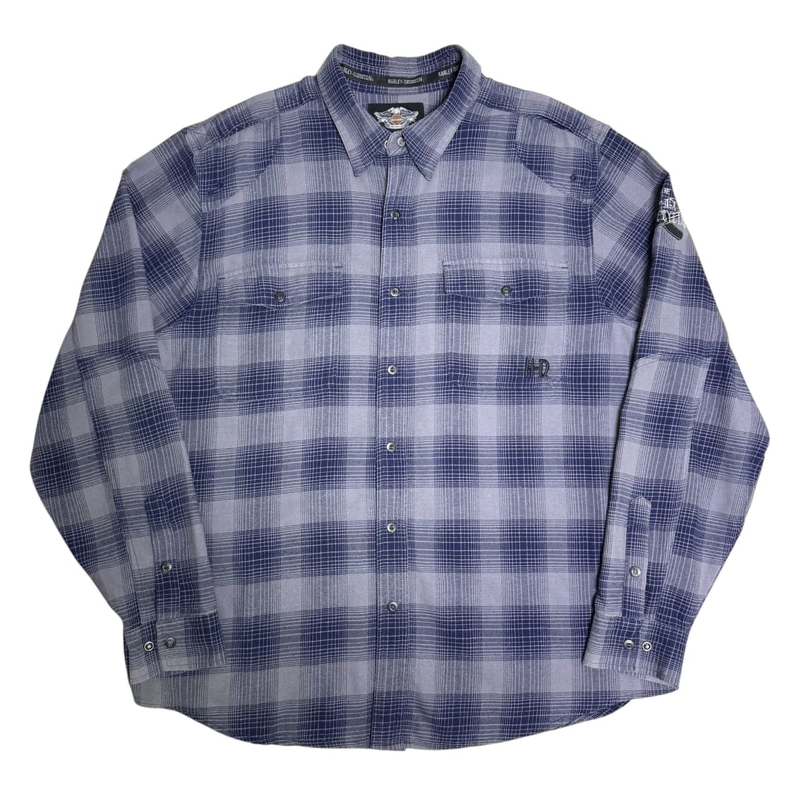 할리데이비슨 H.D 체크 견장 셔츠 XL 상품이미지1