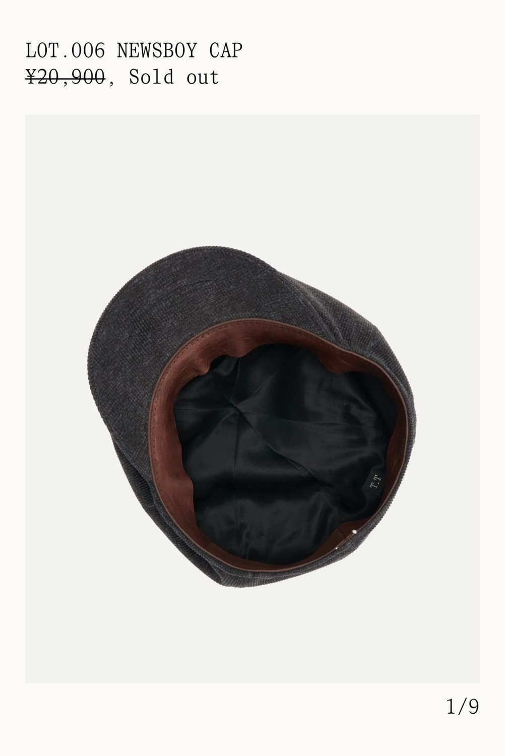 타이가타카하시 LOT.006 NEWSBOY CAP 상품이미지2