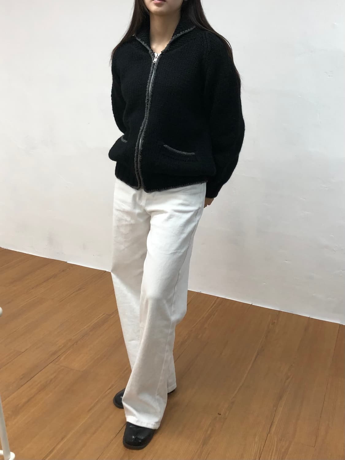 90s 빈티지 헤비울 코위찬 상품이미지2