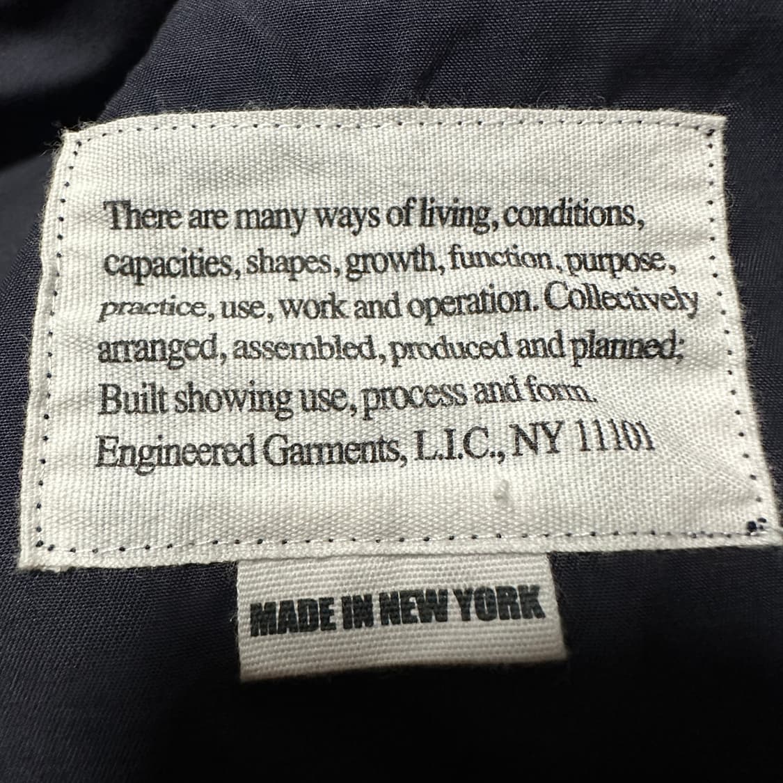 ENGINEERED GARMENTS usa made jacket navy 상품이미지3