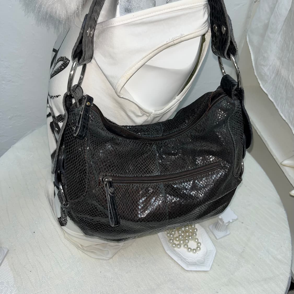 빈티지 파에톤 글로시 숄더백 상품이미지5