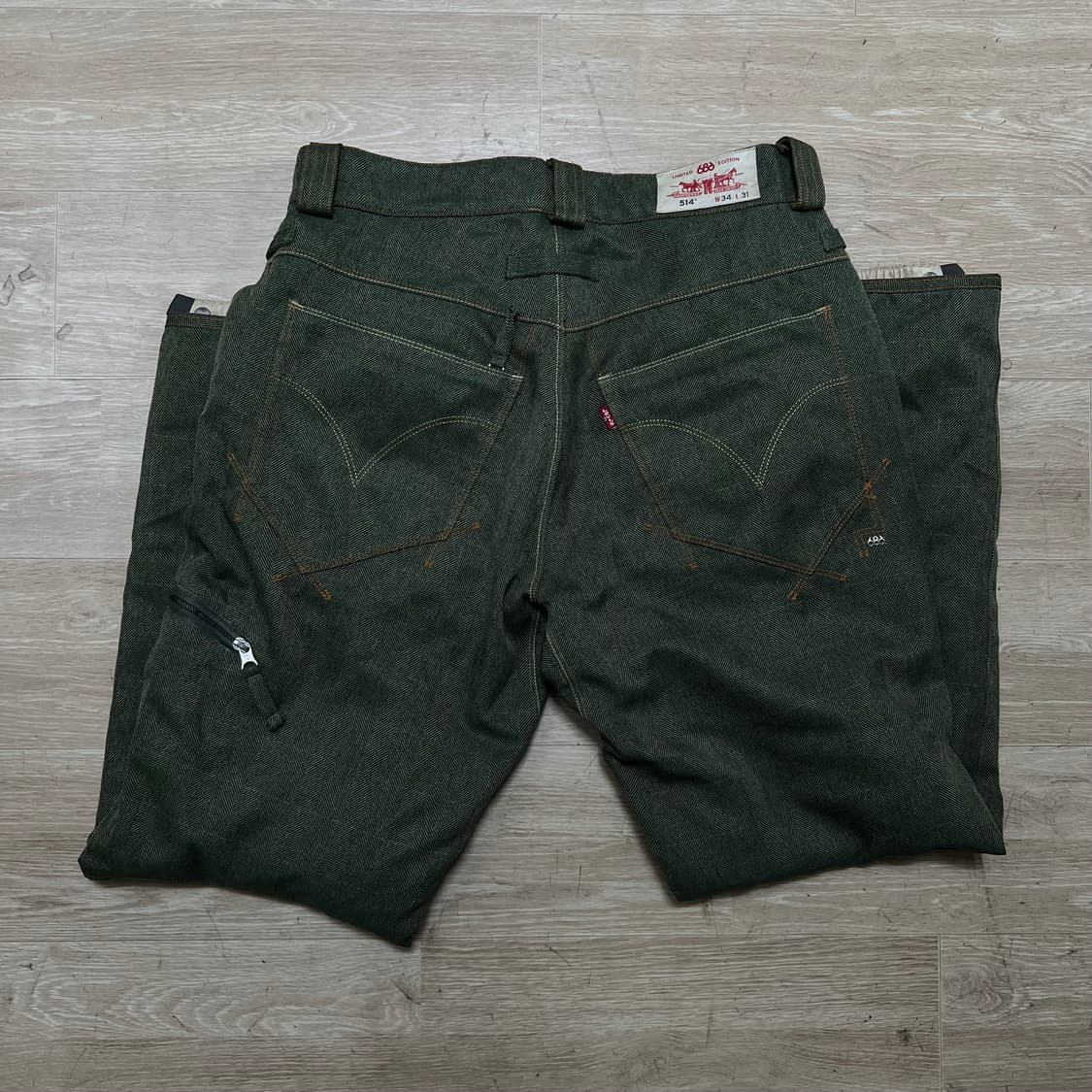 리바이스 514 스키복 보드복 헤링본 스키바지 [카키] 34 상품이미지4