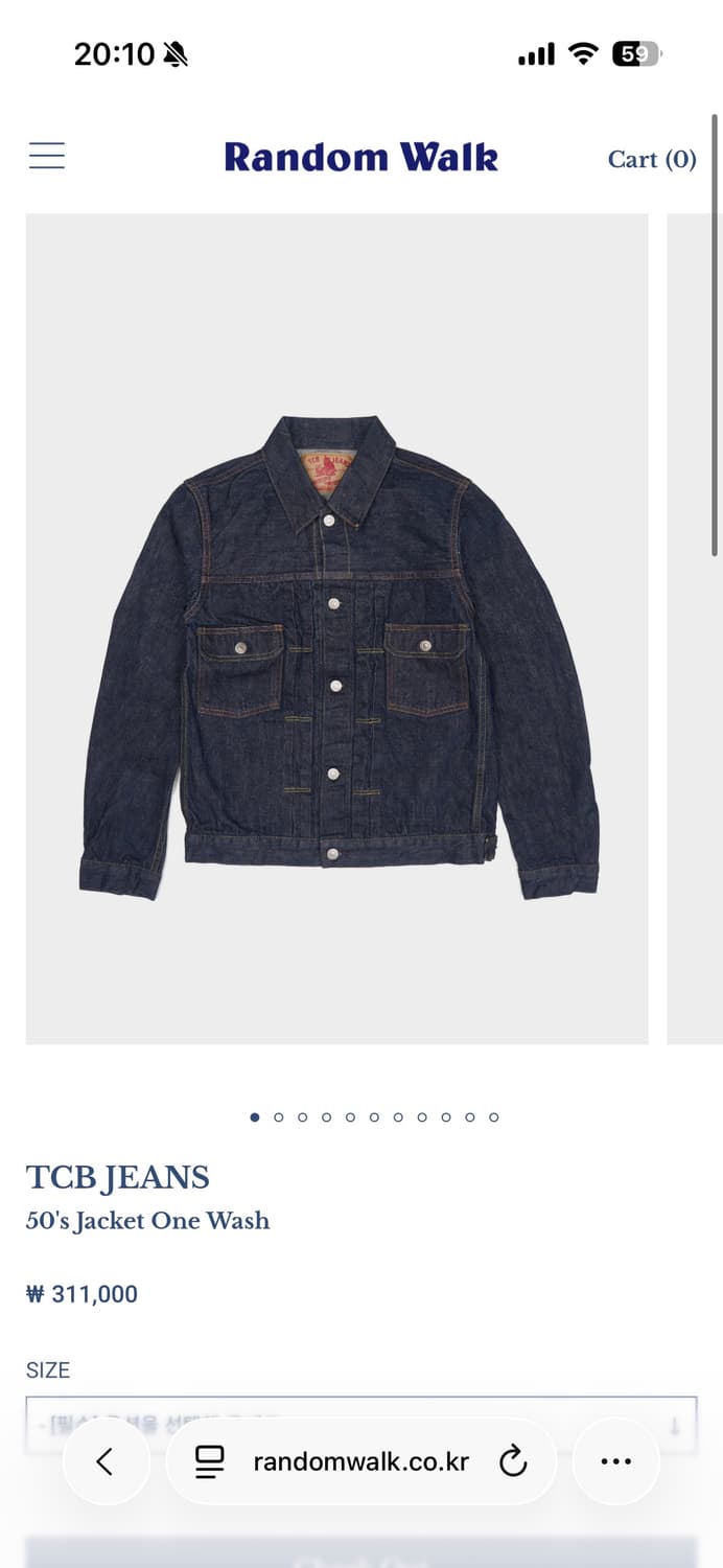 TCB 50 2세대 자켓 46 새상품 풀카운트 웨어하우스 제라도 LVC 상품이미지4