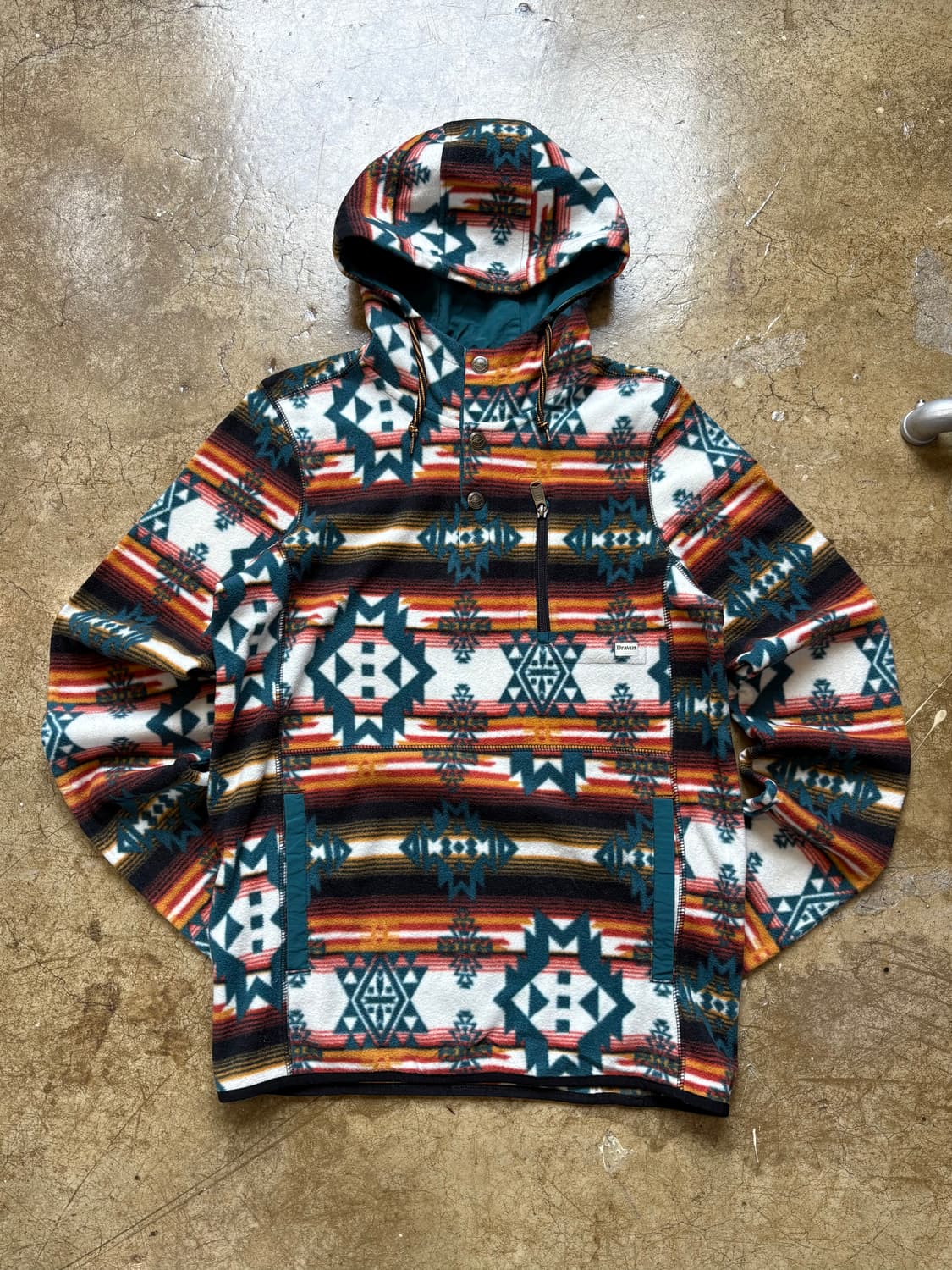 Dravus 나바호 패턴 후드 플리스 풀오버 상품이미지1