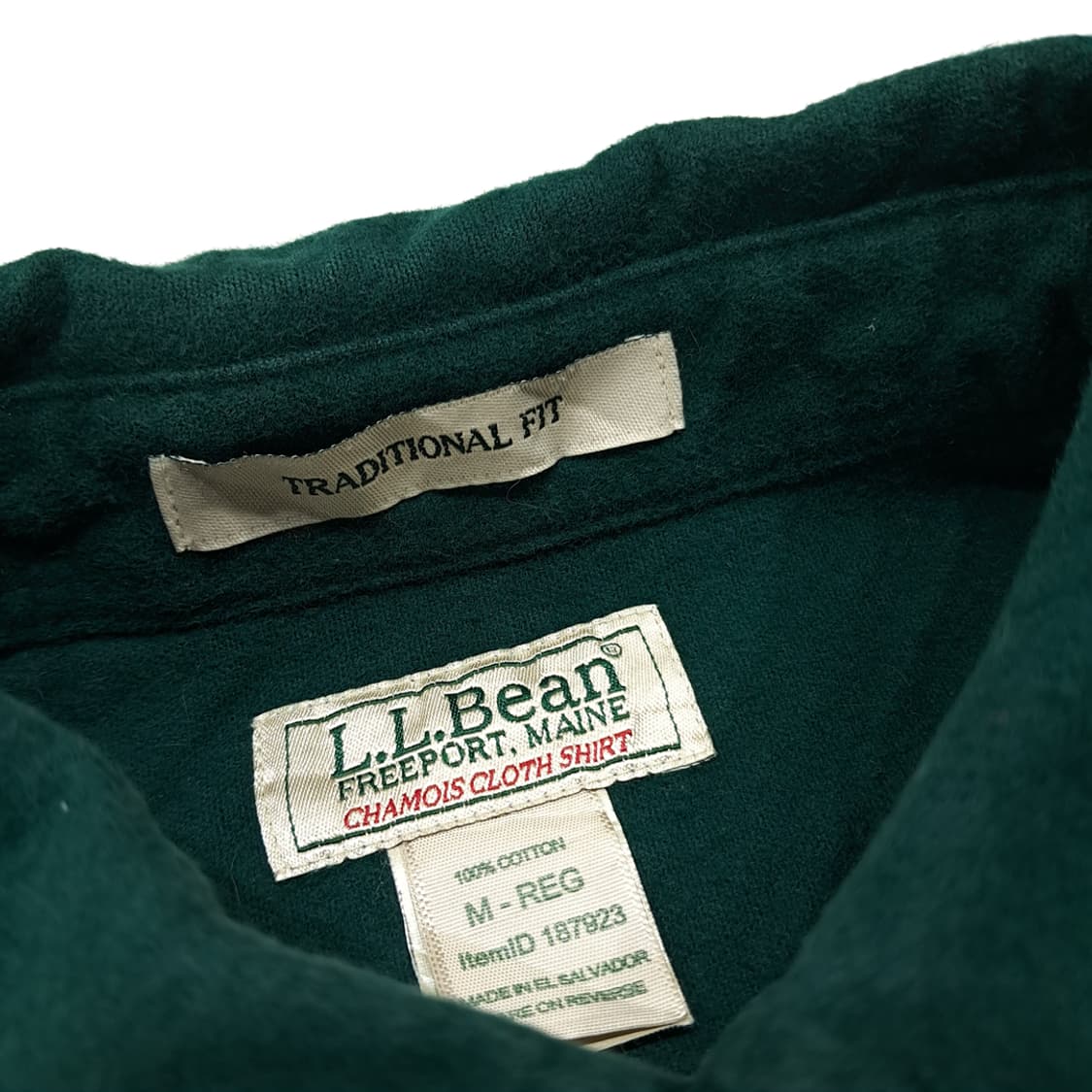 CL105 M 엘엘빈 블루 그린 샤미 클로스 트래디셔널 핏 워크 셔츠 상품이미지3